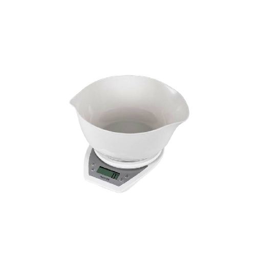 BALANZA COCINA DIGITAL CON BOWL BLANCA HASTA 5KG  