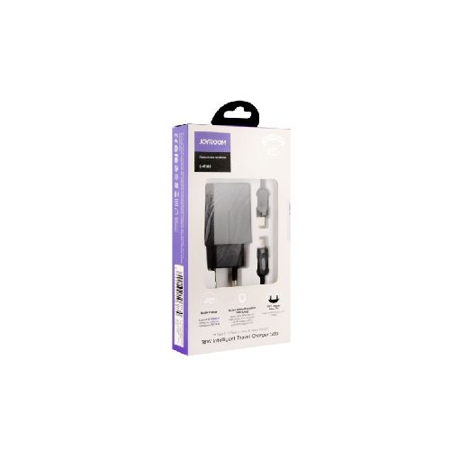 Cargador Joyroom L-P183 + USB C a USB C  18W + Cable de Datos 1 M + Negro + Carga Rápida  