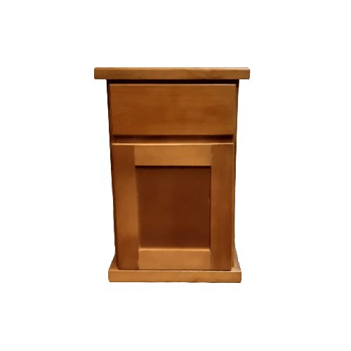 Mesa de Luz en Madera 1 Cajon y 1 Puerta con Estante A Medida