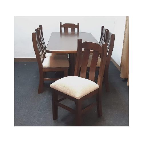 Juego de Comedor Mesa Semi Oval 1.60×0.80 con 6 Sillas A Medida