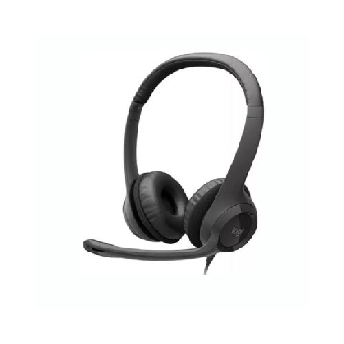 Auriculares Cableados LOGITECH H390 USB Con Micrófono On-Ear - Black — AMV Store