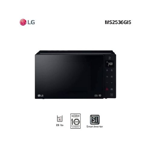 Microondas LG MS2536GIS Inverter Neochef 1000W Capacidad 25L - Negro — AMV Store