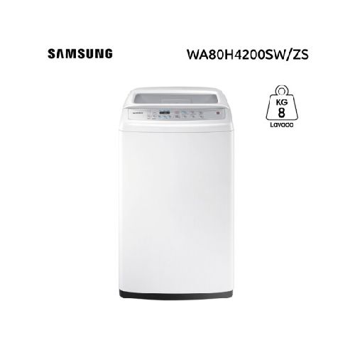 Lavarropas SAMSUNG WA80H4200SW Carga Superior Capacidad 8Kg — AMV Store