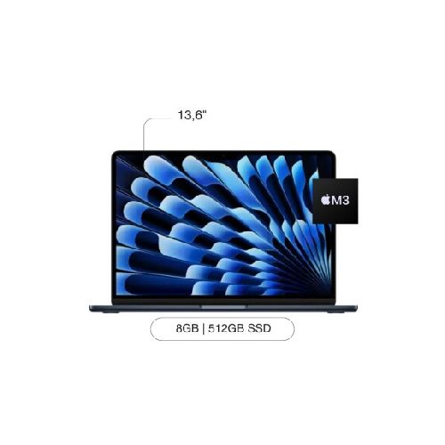 APPLE Macbook Air MRXW3LL/A 13,6' 512GB SSD / 8GB M3 Chip - Midnight — AMV Store