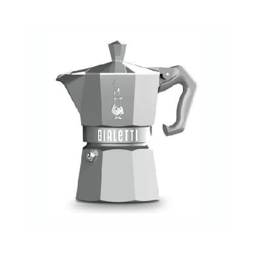 Cafetera Italiana BIALETTI Moka Exclusive 3 Tazas - Gris — AMV Store