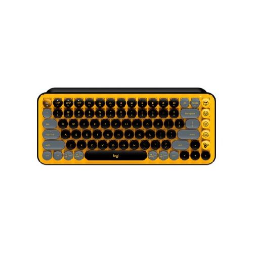 Teclado Mecánico Inalámbrico LOGITECH Pop Keys BT - Black Yellow — AMV Store