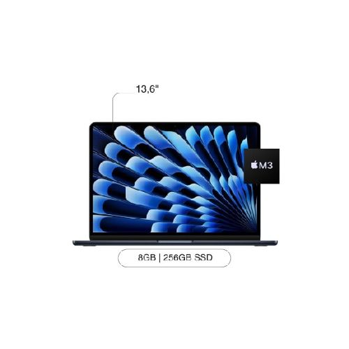 APPLE Macbook Air MRXV3LLA 13.6' 256GB SSD / 8GB M3 Chip - Midnight — AMV Store