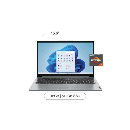 Notebook LENOVO IP 1 15.6'' FHD 512GB SSD / 16GB Ryzen 7 W11 - Silver — AMV Store