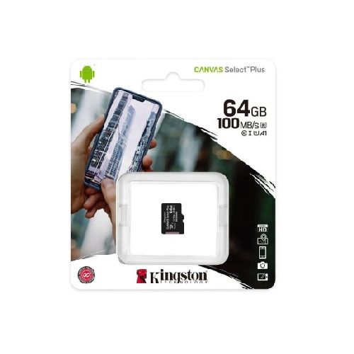 Memoria Micro SD KINGSTON 64GB CL10 100MB/S Con Adaptador — AMV Store