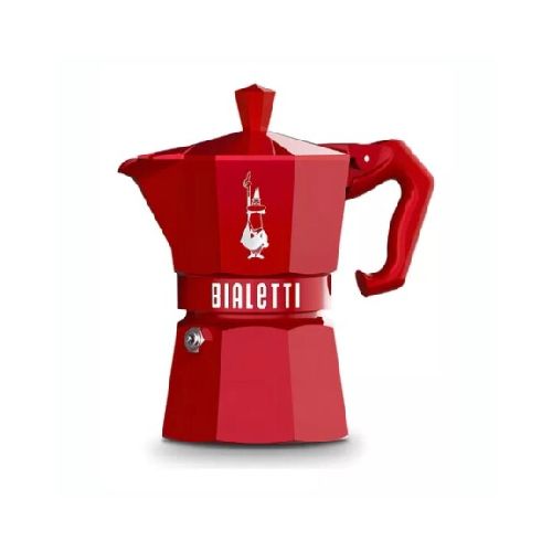 Cafetera Italiana BIALETTI Moka Exclusive 3 Tazas - Roja — AMV Store