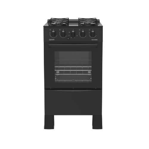 Cocina Supergas 4 Hornallas Mesada de Vidrio Negra y Termocupla Queen CQV210NG Marca: Queen