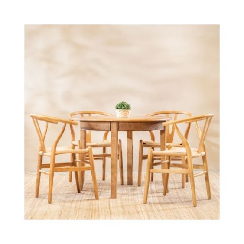 Juego De Comedor Elm + 4 Ellie Teca Marca: Satec