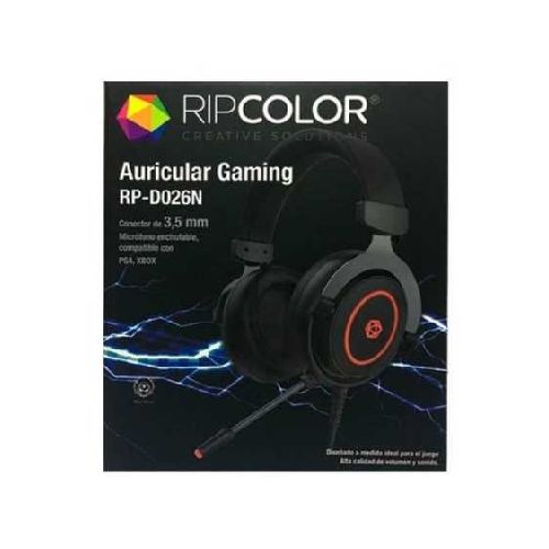 Auricular Gamer Negro Y Rojo Gaming D026n Mundo Kanata 