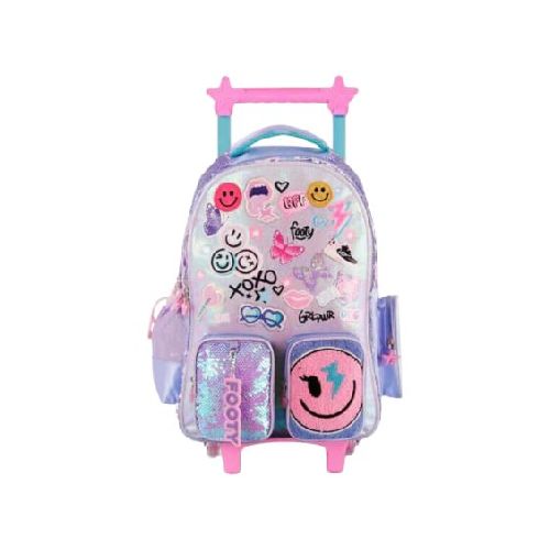 Mochila Happy Smile Carro 18 – F6161 Color Negro 