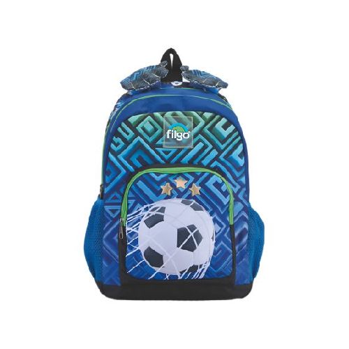 Mochila Escolar Filgo Air 18 Pulgadas Futbol Color Azul 