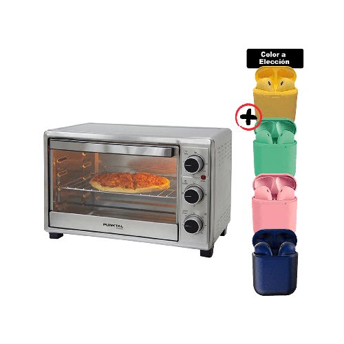 Horno Eléctrico Pk-028 Punktal 28 Litros + Auriculares Inalámbricos