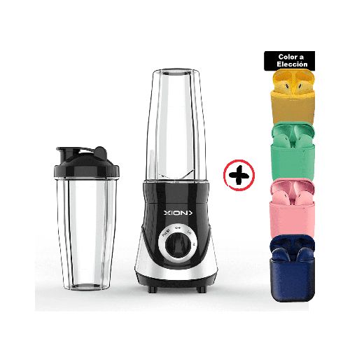 Licuadora Personal Xion Shakes Xi-li400 400w Pica Hielo + Auricular Inalámbrico