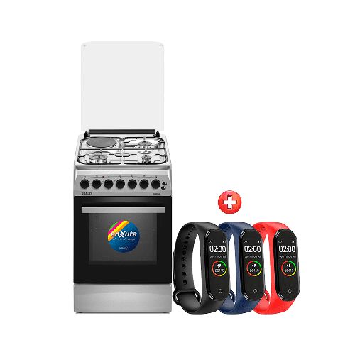 Cocina Enxuta Cenx5546 Multigas 4 Hornallas + Smartwatch