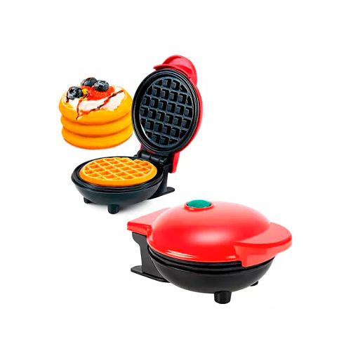 Mini Waflera Maquina Waffle Electrica Antiadherente 350w Ax Color Rojo