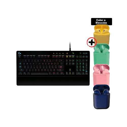 Teclado Gamer G213 Logitech Serie G Prodigy Id Inglés + Auriculares Inalámbricos