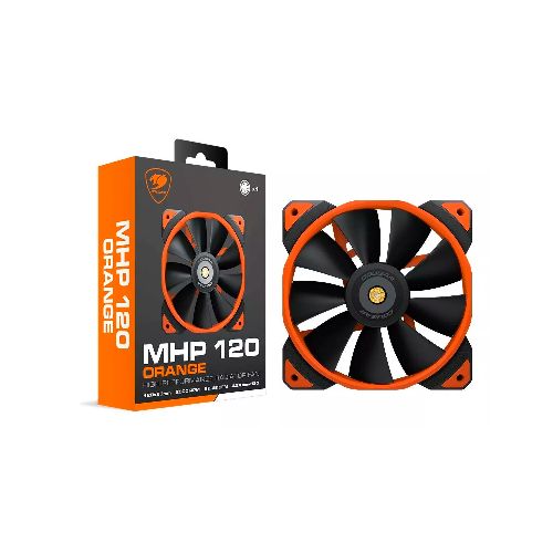 Ventilador Fan Cooler Led 12cm Cougar Naranja Y Negro