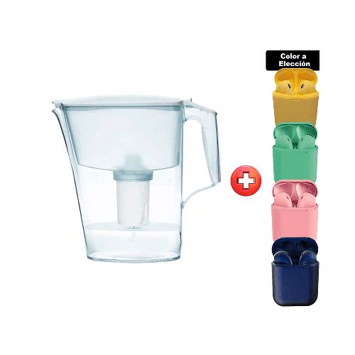 Jarra Purificador Agua Con Filtro Aqua Optima + Auriculares Inalambricos