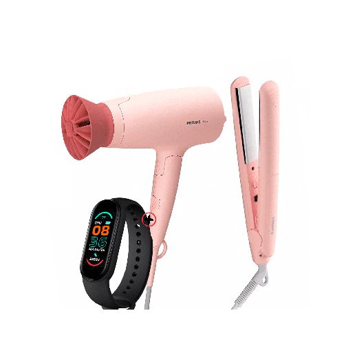 Set De Estilismo Philips Bhp398 Secador Y Planchita Rizadora + Smartwatch