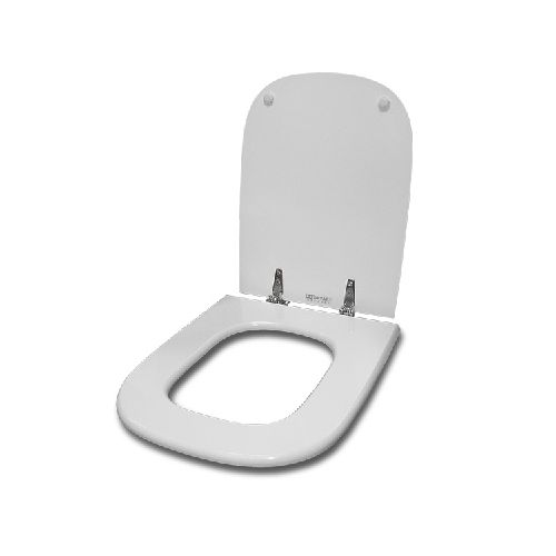 TAPA WC Blanco Madera Laqueada Herraje Metal Cuadrada