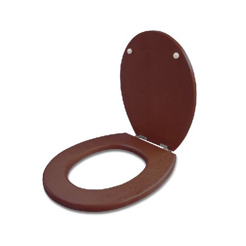 TAPA WC Madera Herr/Metal Oval Tabaco