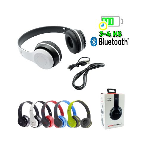 Auriculares Inalámbricos P47 Estilo Vincha Recargables Plegables Bluetooth Tarjeta SD - MegaSystem Tienda  