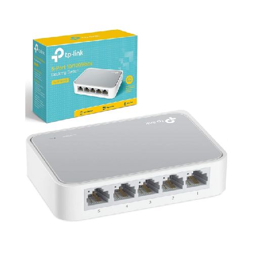 Switch de sobremesa con 5 puertos a 10/100 Mbps - MegaSystem Tienda  