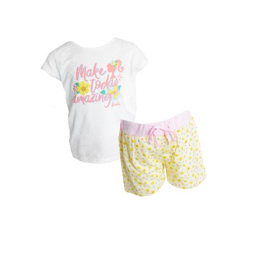 Pijama Barbie Infantil Floreado - Mvd Sport