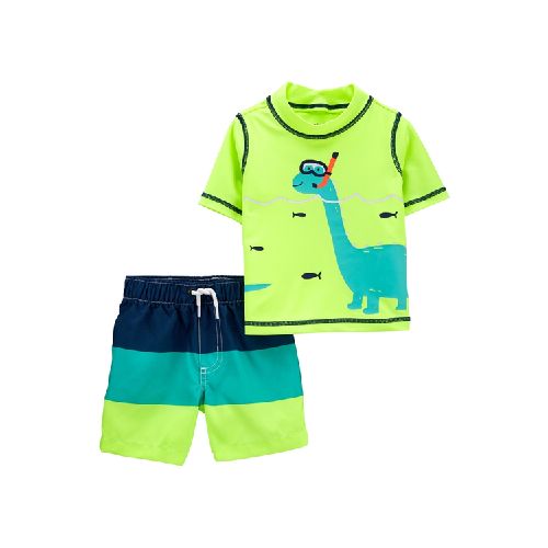 Traje de Baño Dos Piezas Carter`s Dinosaurio PF50+ 9m  