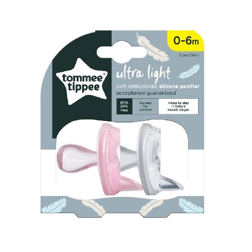 Chupete de silicona ultraligero 18-36M Ortodóntico pack x 2 Tommee Tippee  