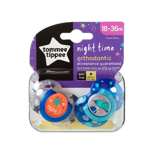 Chupete Night Time 18-36M Ortodóntico pack x 2 Tommee Tippee  