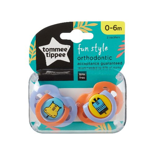 Chupete Fun Style 0-6M Ortodóntico pack x 2 Tommee Tippee  