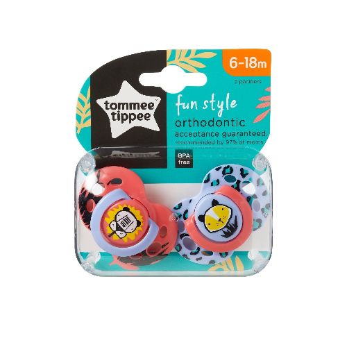 Chupete Fun Style 6-18M Ortodóntico pack x 2 Tommee Tippee  