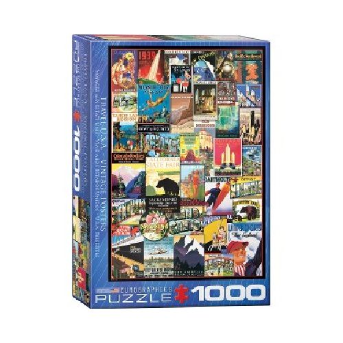 EUROGRAPHICS - PUZZLE 1000 PZAS TRAVEL USA VINTAGE POST