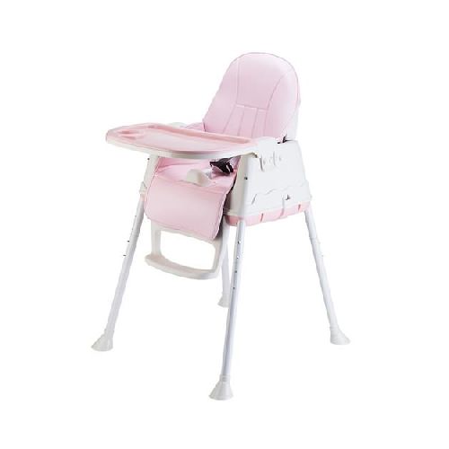 SILLA DE COMER 3 EN 1 CON ASIENTO ACOLCHADO ROSADA