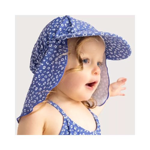 Gorro con filtro UV SWIM ESSENTIALS azul leopardo