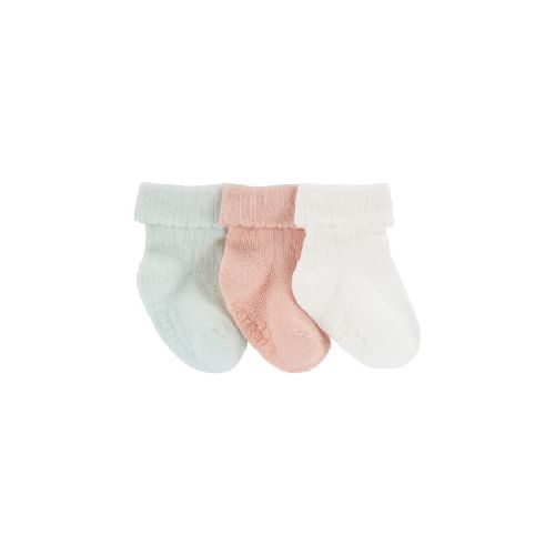 Set medias x 3 carters niña colores pastel