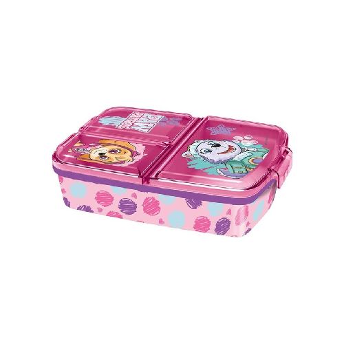 Lunchera vianda tupper paw patrol rosa multicompartimiento