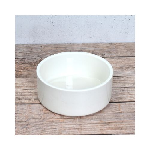 BOWL CILINDRICO DE CERAMICA BLANCA