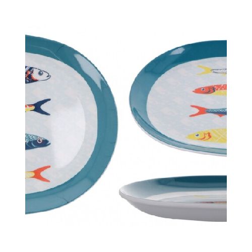 Plato de melamina Oval Linea Merlin