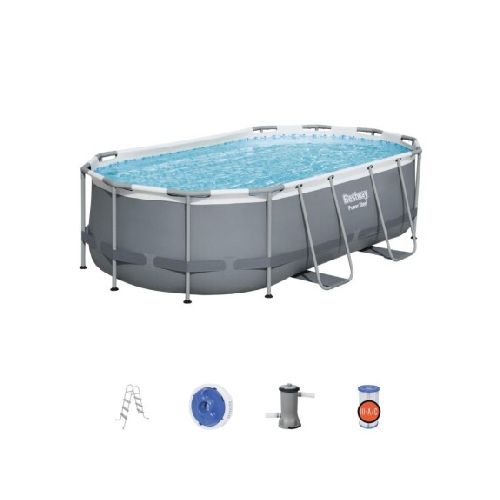 Piscina estructural oval Completa 7250 lt. Bestway