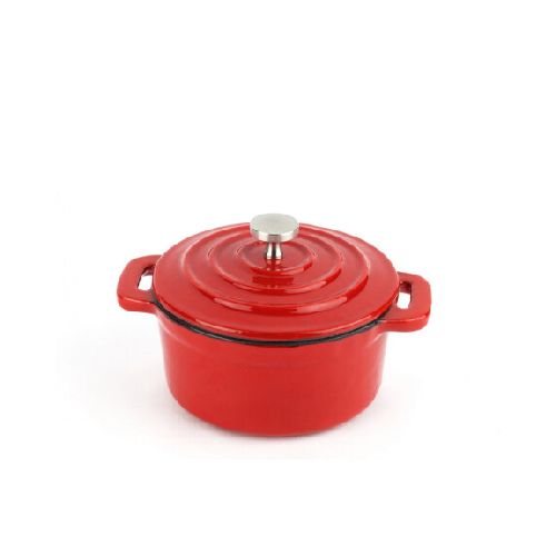 OLLA MAGEFESA HIERRO FUNDIDO CON TAPA 24CM FERRO ECO ROJO