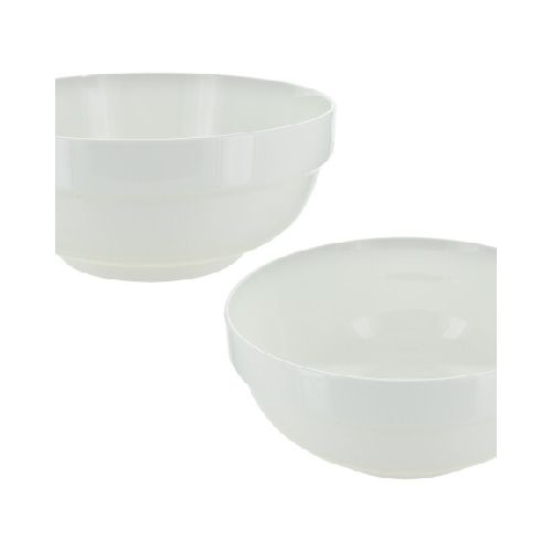 BOWL CERAMICA BLANCA LISO DE ENSALADA 20.5X9CM 1500ML H137 Q22