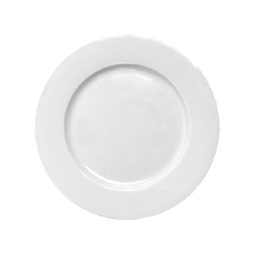 PLATO POSTRE CERAMICA BLANCA GUARDA ANCHA LISA