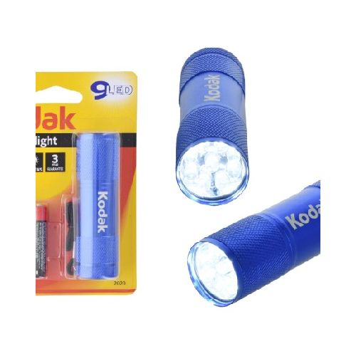 LINTERNA KODAK 9-LED FLASHLIGHT AZUL + 3 PILAS AAA EN BLISTER 30412453