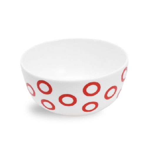 BOWL CERAMICA BLANCA CON DISEÑO 4 DISEÑOS 11X5CM 27092